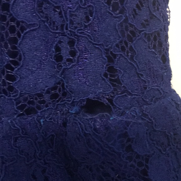 Babaton blue lace dress with pockets - Picture 6 of 8